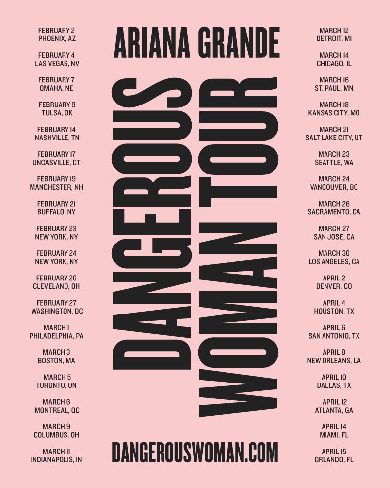Ariana Grande fechas gira